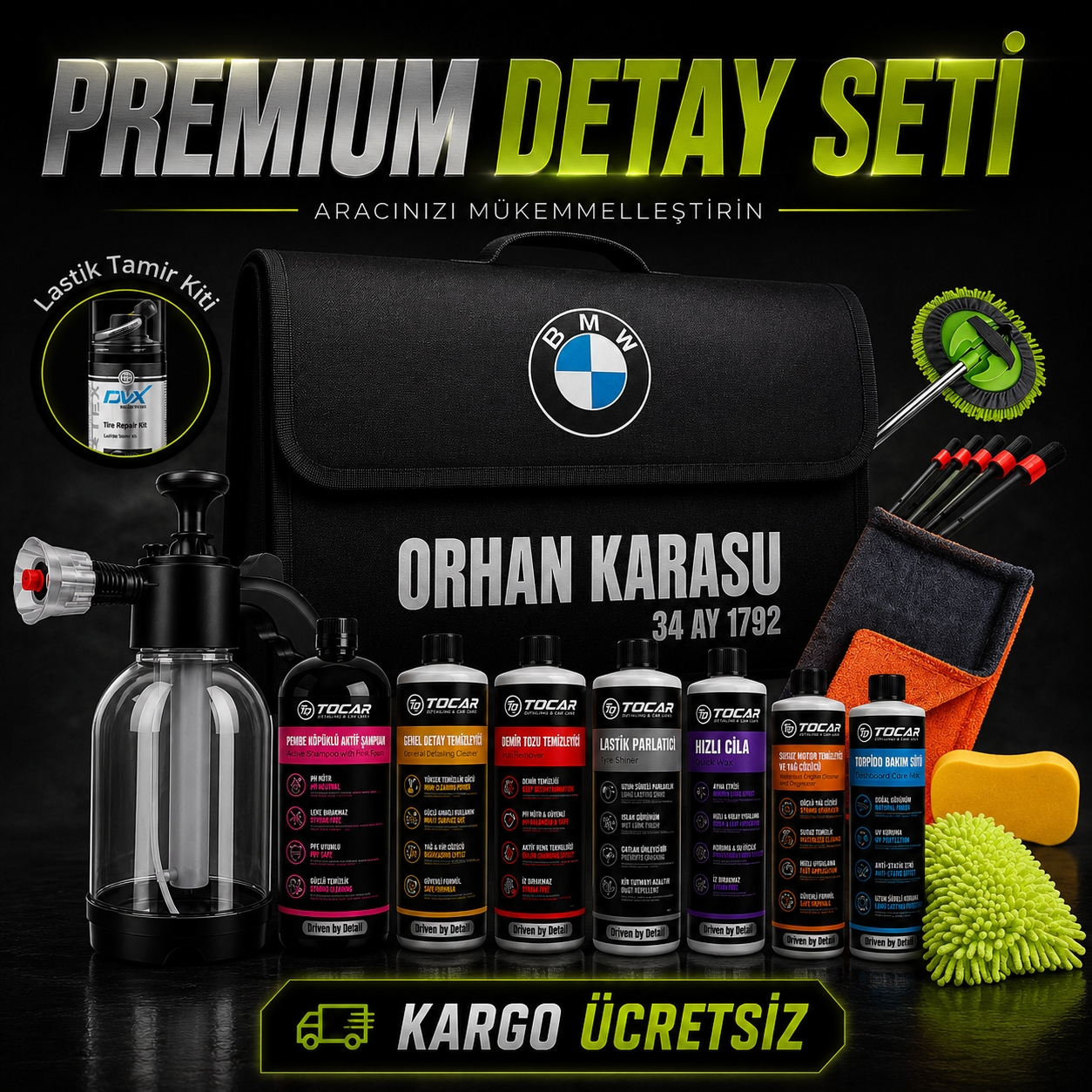 19 Parça Premium Detay Seti