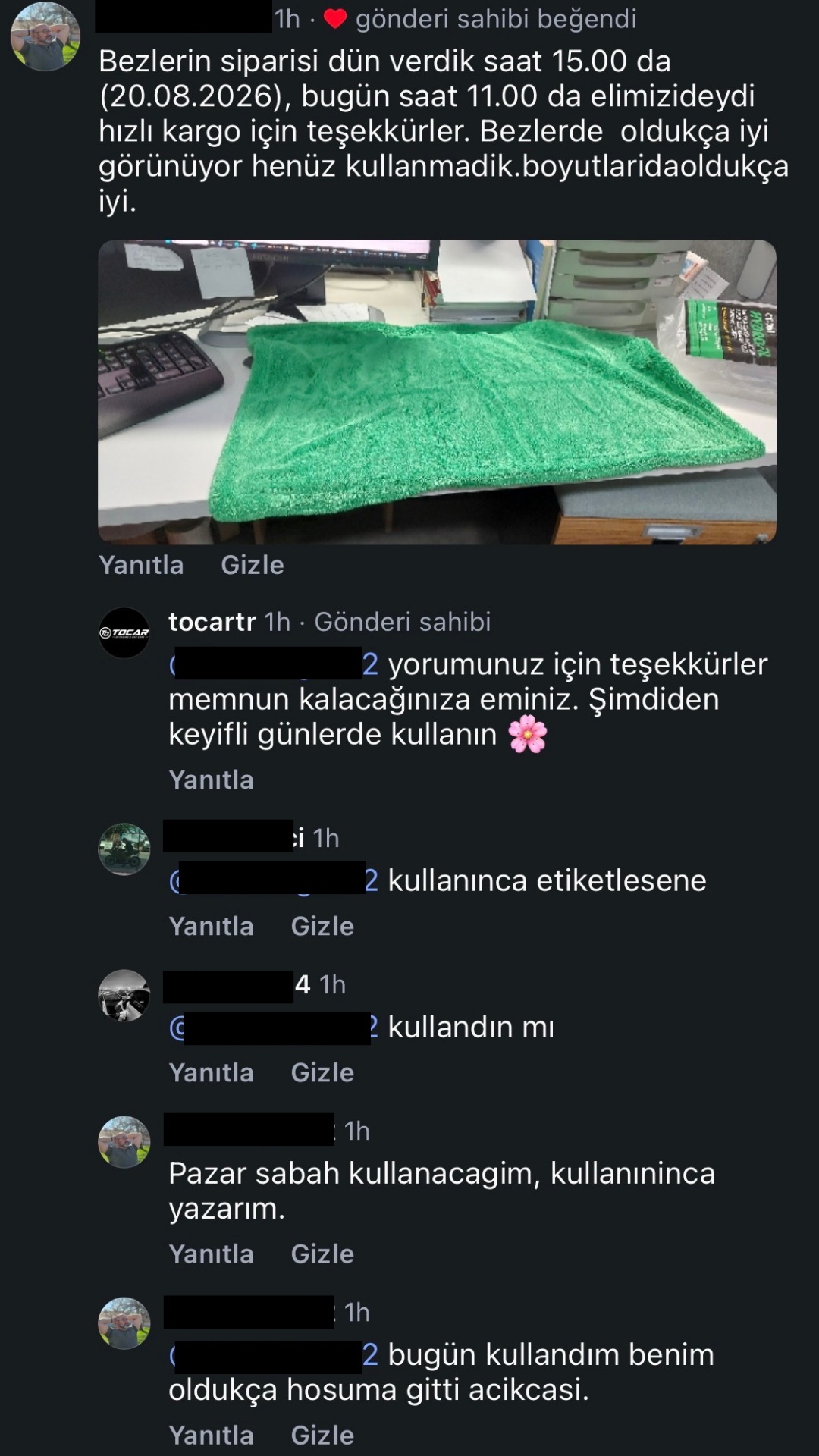 1200 GSM Kirpi Model Çift Yön Twisted Araç Kurulama Havlusu