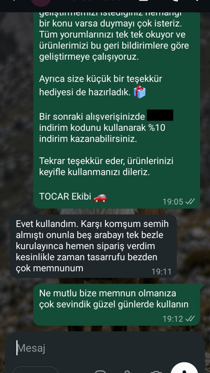 1200 GSM Kirpi Model Çift Yön Twisted Araç Kurulama Havlusu