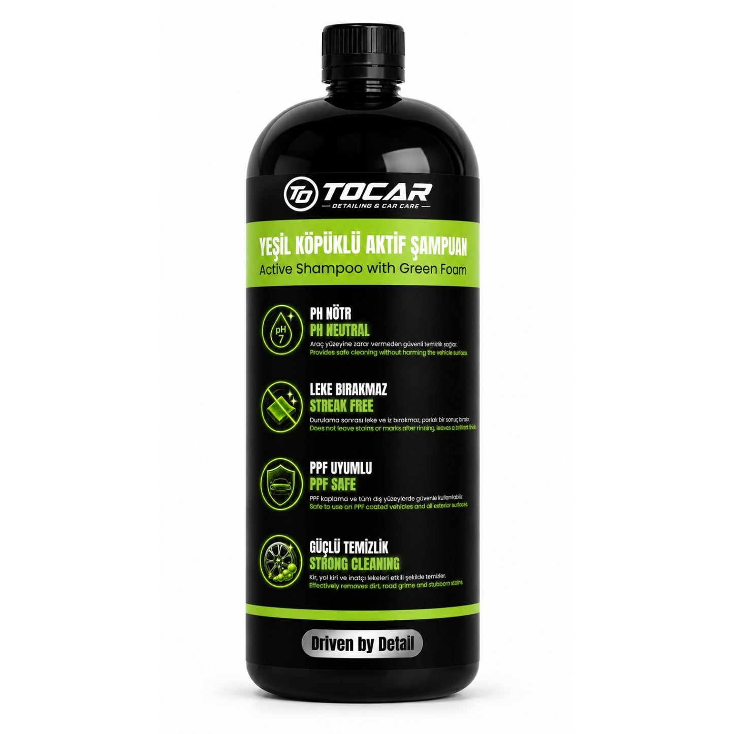 Yeşil Köpüklü Oto Yıkama Şampuanı - 1000 ml