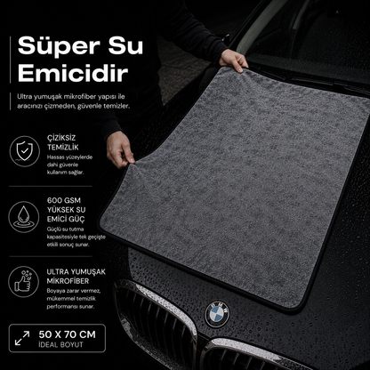 600 GSM Kirpi Model Çift Yön Twisted Araç Kurulama Havlusu