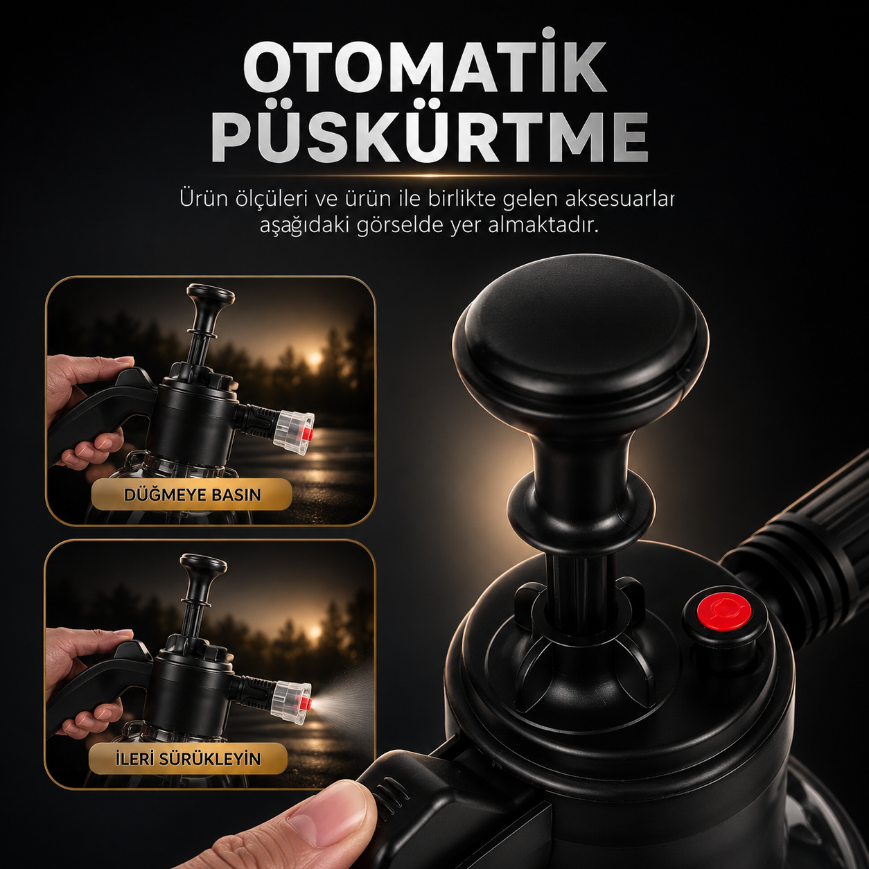 Yüksek Basınçlı 2 Başlıklı Su & Köpük Pompası - 2 Litre