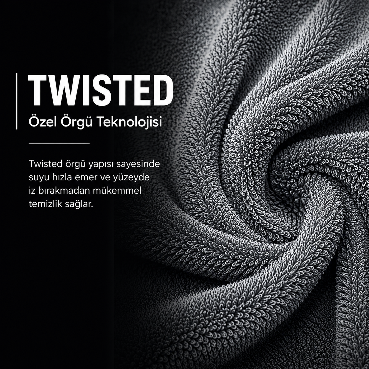 1200 GSM Kirpi Model Çift Yön Twisted Araç Kurulama Havlusu