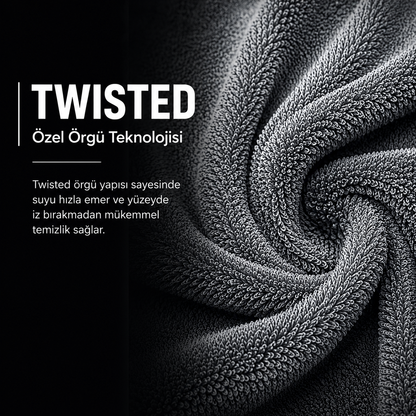 1200 GSM Kirpi Model Çift Yön Twisted Araç Kurulama Havlusu