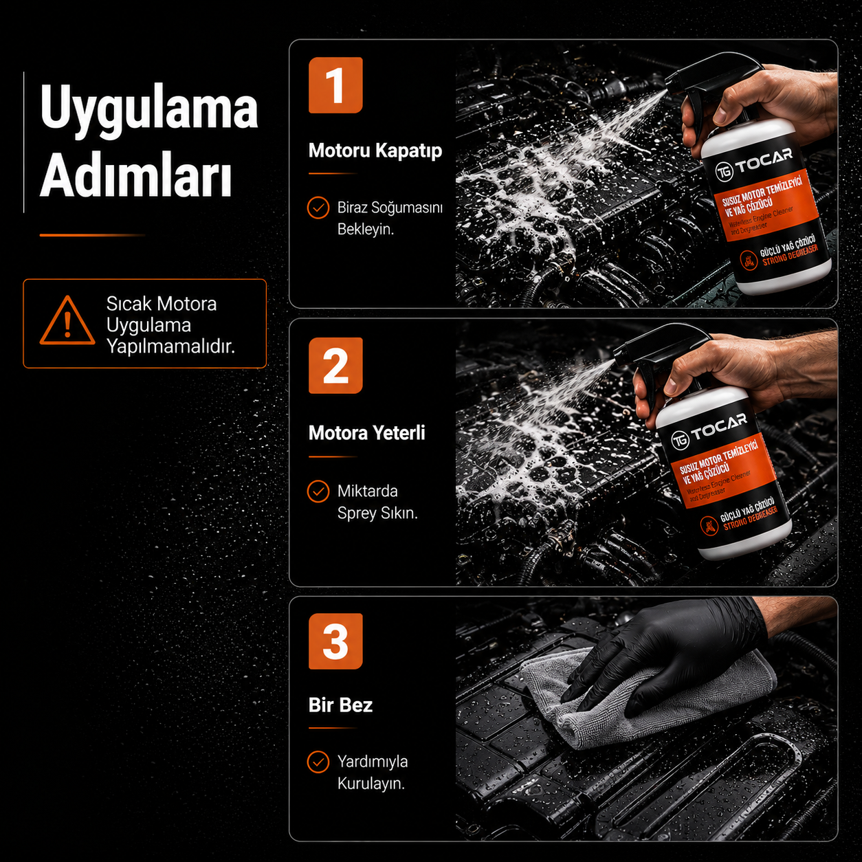 Susuz Motor Temizleyici ve Yağ Çözücü - 500 ml