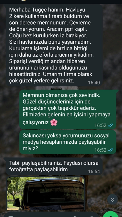 1200 GSM Kirpi Model Çift Yön Twisted Araç Kurulama Havlusu