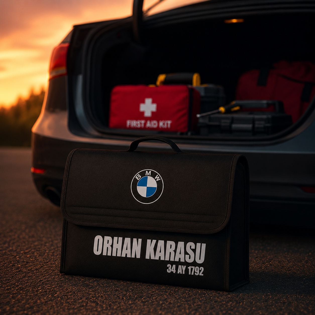 Kişiye Özel Bagaj Çantası - Bagaj Organizer Kapaklı Cırtlı Düzenleyici