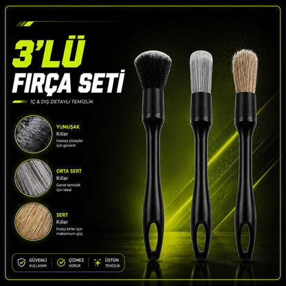 3'lü Detay Fırça Seti
