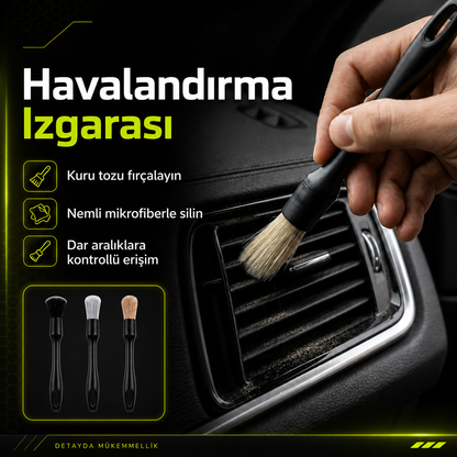3'lü Detay Fırça Seti