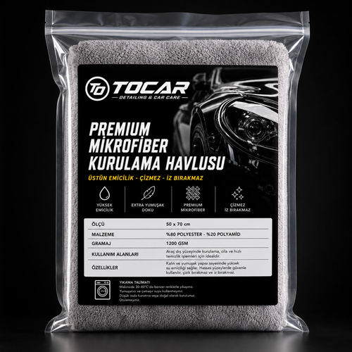 1200 GSM Kirpi Model Çift Yön Twisted Araç Kurulama Havlusu